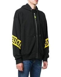 DIESEL - S Alby Zip Felpa Hoodies Full Zip Casual Hooded Sweatshirt Xs-M Cotton - Lyst