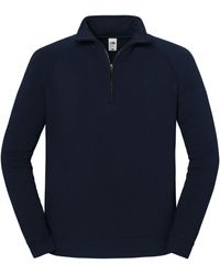 Fruit Of The Loom - Iconic Premium Quarter Zip Sweatshirt (Deep) - Lyst