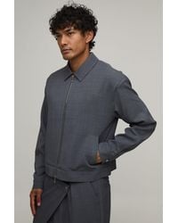 BoohooMAN - Back Pleat Tailored Boxy Harrington Co-Ord Jacket - Lyst