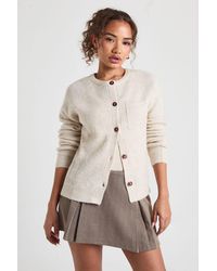 Boohoo - Zip Through Collar Detail Knitted Jumper - Lyst