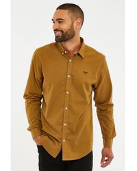 Threadbare - Oxford Cotton 'Beacon' Long Sleeve Shirt - Lyst