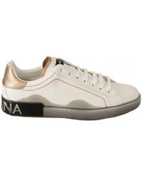 Dolce & Gabbana - Leather Low Top Sneakers Casual Shoes - Lyst
