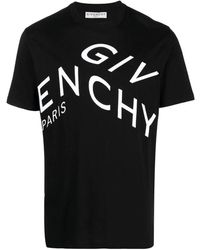 Givenchy - Geborduurd Oversized Fit T-shirt Van Met Gebroken Ontwerp En Logo In Zwart - Lyst