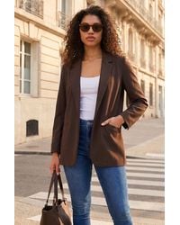 Roman - Petite Revere Collar Stretch Blazer - Lyst