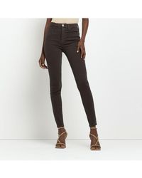 River Island - Skinny Jeans High Waisted Bum Sculpt Cotton - Lyst