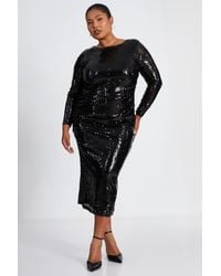 Quiz - Curve Sequin Midaxi Dress - Lyst