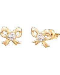 The Jewellery Stockroom - 9Ct Cz Bow Studs - Lyst