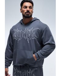 BoohooMAN - Active Boxy V-Neck Hoodie - Lyst
