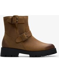 Clarks - Ledwick Haley Dark Sand Oily Boots - Lyst