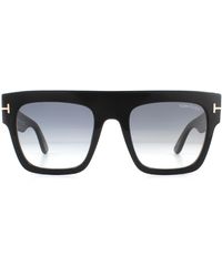 Tom Ford - Zonnebril Renee Ft0847 01B Glanzend Grijs Smoke Verloop - Lyst