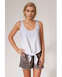 Oasis - Tie Front Vest Top Cotton - Lyst