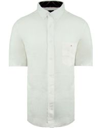 Eden Park - Paris Linen Oxford Shirt Textile - Lyst