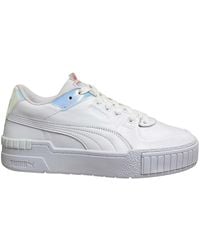 PUMA - Cali Sport Glow Leather Low Lace Up Trainers 373083 01 - Lyst