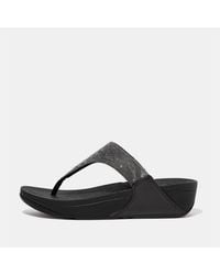 Fitflop - Fit Flop Glitz Toe Post Sandals - Lyst