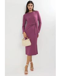 Hiccup - Modal Touch Split Jurk - Lyst