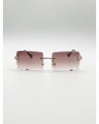 SVNX - Frameless Square Sunglasses - Lyst