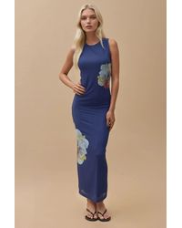 Hiccup - Flowering Crew Neck Bodycon Dress - Lyst