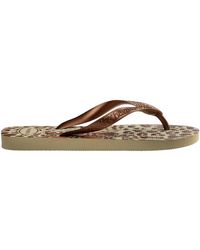 Havaianas - Leopard Patterned Flip Flops Sandals - Lyst