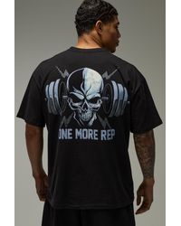 BoohooMAN - Active Skull One More Rep Oversized T-Shirt - Lyst