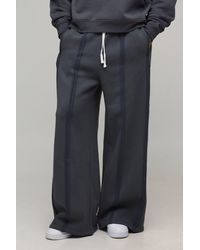 BoohooMAN - Tall Extreme Wide Leg Exposed Seam Jogger - Lyst