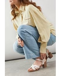 Good for the Sole - Mavis Comfort Faux Leather Mix Material Medium Heel Sandals - Lyst