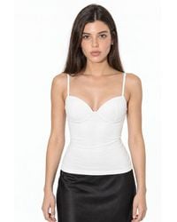 Busem - Slim Fit Corset Crop Blouse - Lyst