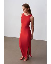 Dilvin - Ribbed Sleeveless Bodycon Maxi Dress - Lyst