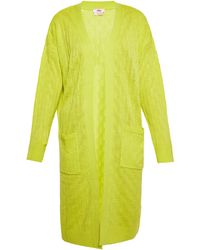 myMo - Strickjacke Damen Limone - Lyst