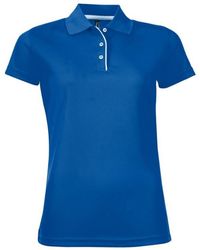 Sol's - Ladies Performer Short Sleeve Pique Polo Shirt (Royal) - Lyst