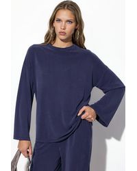 Busem - Relaxed Fit Crew Neck Long Sleeve Blouse - Lyst