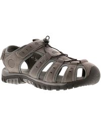 Wynsors - Walking Sandals Stone Closed Toe Fisherman Touch Fasten Toggle - Lyst
