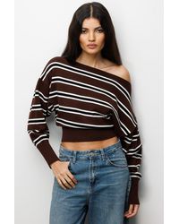 MixRay - Bootsausschnitt Pullover Mit Ballonärmeln - Lyst
