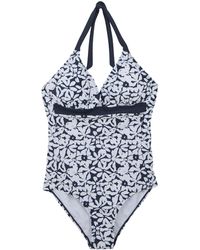 Regatta - Flavia Ii Large Gebloemd Eendelig Zwempak (Marine, Wit) - Lyst
