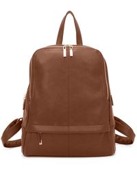 Woodland Leathers - Fashion Backpack With Anti Theft Zipper - Lyst