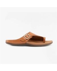 Strive - Java Ladies Leather Toe Post Sandals Tan - Lyst