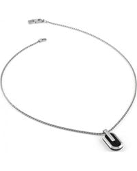 Guess - Jumn04038Jwstbkt-U Racer Tag Necklace - Lyst