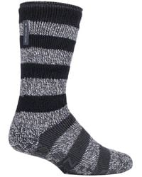 Heat Holders - Striped Fleece Lined Non Slip Thick Slipper Socks - Lyst