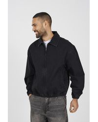 Brave Soul - Oversized Denim Bomber Jacket - Lyst