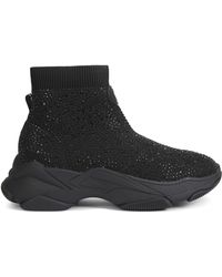 KG by Kurt Geiger - Lila Knit Hi Top Bling Sneakers - Lyst