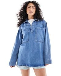 ASOS - Denim Rugby Top - Lyst