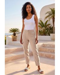 Roman - Casual Elastic Waist Cargo Stretch Trousers - Lyst