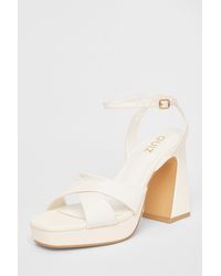 Quiz - Faux Leather Platform Heels - Lyst