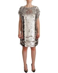 MSGM - Pailletten Mini Jurk - Lyst