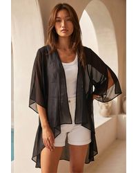 Roman - Longline Chiffon Cover Up - Lyst