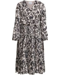 Gina Bacconi - Lucine X Over Bodice Dress With Pleated Skirt - Lyst