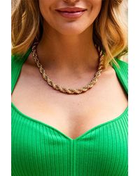 Sosandar - Twist Chain Chunky Necklace - Lyst
