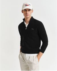 GANT - Pique Half Zip Fleece - Lyst