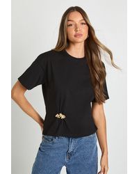 Boohoo - Oversized T-Shirt With Trim Detail - Lyst