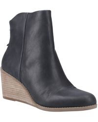 TOMS - Casey Leer Vrouwen Zwart Laarzen - Lyst