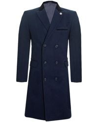 TruClothing - 3/4 Long Double Breasted Crombie Overcoat Wool Coat Peaky Blinders - Lyst
